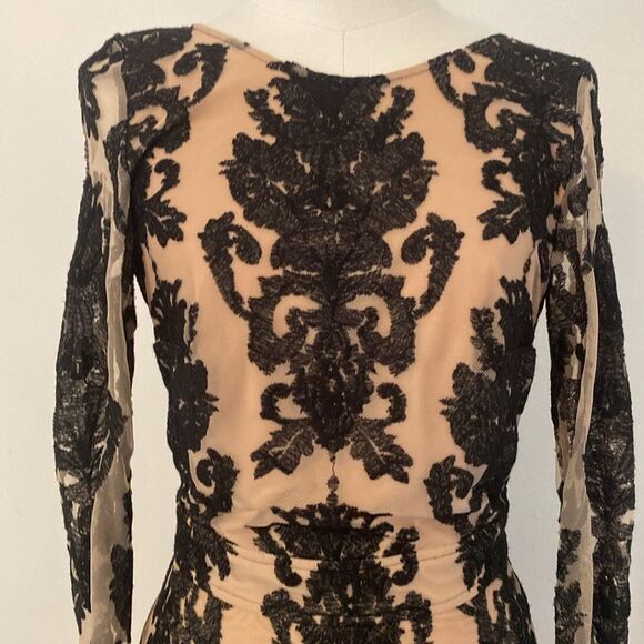 For Love & Lemons Black & Cream A Night To Remember Mini Dress Size Small - Picture 3 of 14